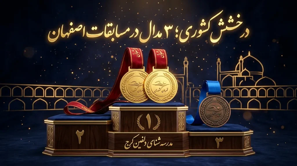 کسب ۲ مدال طلا و ۱ مدال برنز تیم دلفین کرج در مسابقات کشوری اصفهان ۱۴۰۰